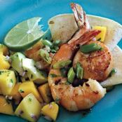 Mexican Seafood Saute with Avocado-Mango Salsa