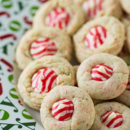 Sugar Cookie Candy Cane Blossoms
