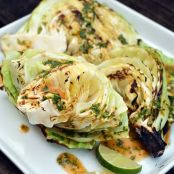 Grilled Cabbage Wedges with Spicy Lime Dressing
