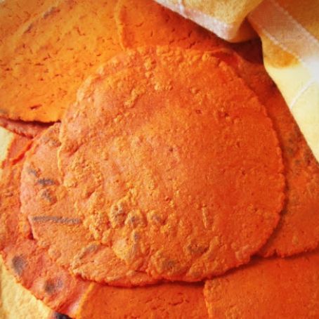 Chile Infused Corn Tortillas (Tortillas Rojas)
