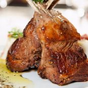 Grilled Rack of Lamb with Honey–Pasilla Glaze
