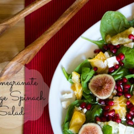 Pomegranate Orange Spinach Salad