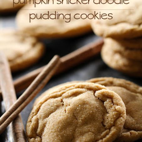 Pumpkin Snickerdoodle Pudding Cookies