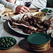 GRILLED RIB CHOPS w/PORCINI MUSTARD