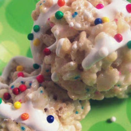 Birthday Cake Batter Rice Krispy Treats