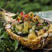 Grilled Pineapple & Cucumber Salad
