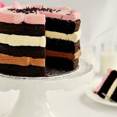 Inside-Out Neapolitan Layer Cake