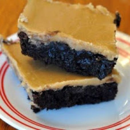Peanut Butter Fudge Iced Brownies