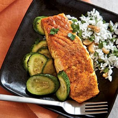 Indian-Spiced Salmon with Basmati Rice