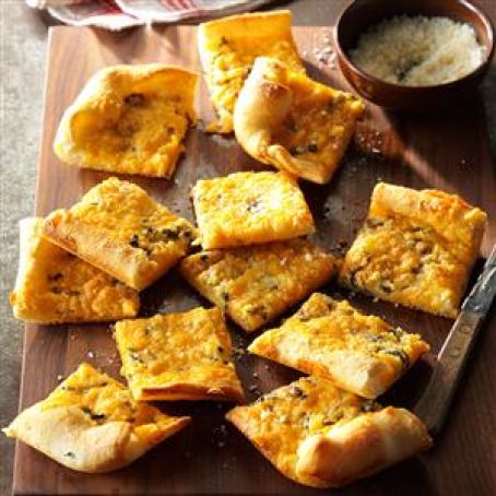 Garlic-Cheese Flat Bread Recipe