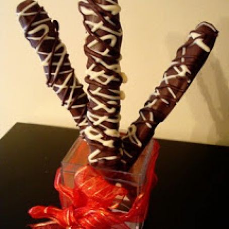 Chocolate Caramel Pretzel Rods