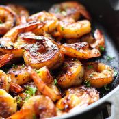 Maple Syrup Garlic Shrimp Skillet