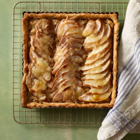 Sausage, Pear, and Gruyere Tart