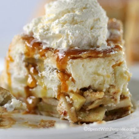 Upside Down Cheesecake Apple Pie
