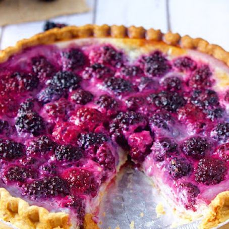 BLACKBERRY CUSTARD PIE