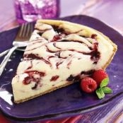 Raspberry Swirl Cheesecake Pie