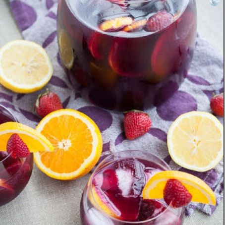 Red Wine Sangria with Strawberries