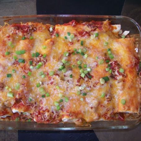 Chicken Cheese Enchiladas - Baked
