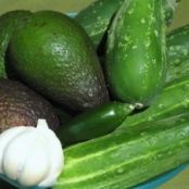 Raw Avocado and Cucumber Soup