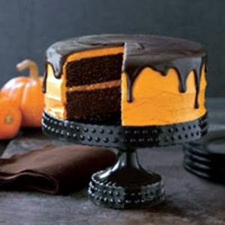 Chocolate Pumpkin Halloween Cake