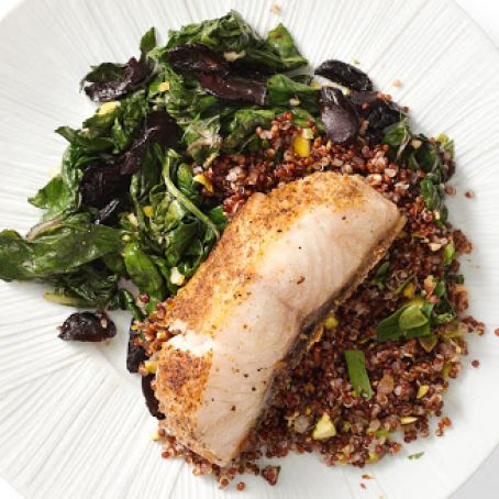 Black Cod with Swiss Chard, Olives, and Lemon