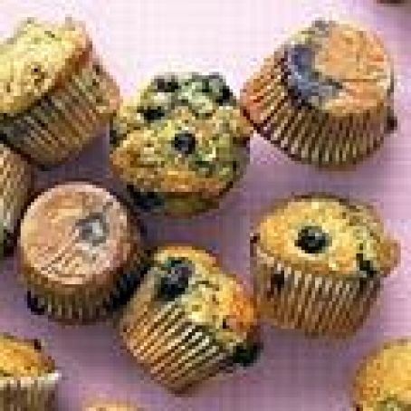 Healthy Banana-Blueberry Muffins