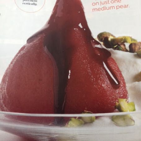 Wine-Poached Pears with Greek Yogurt Cream