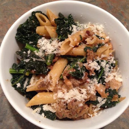 Farfalle with Sausage, Cannellini Beans, and Kale