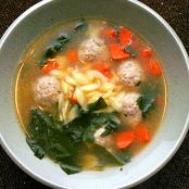 escarole and orzo soup with meatballs
