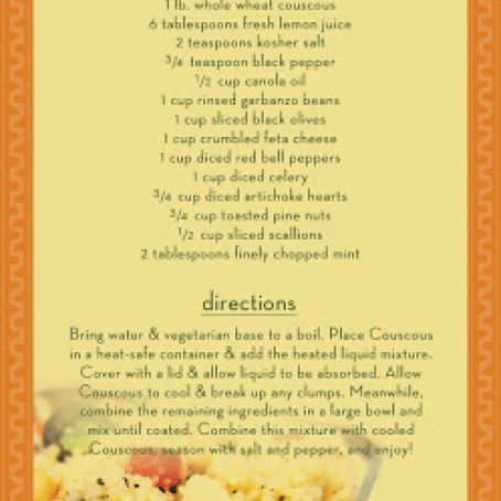 Whole Grain Greek Couscous with Pine Nuts