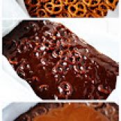 Salted Pretzel Caramel Brownies