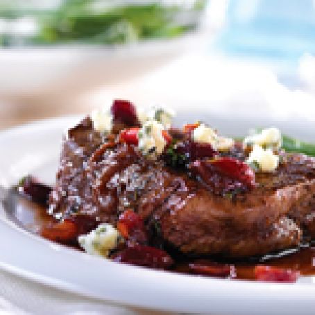 Beef Tenderloin with Cherry Port Sauce & Gorgonzola - FamilyTime.com -