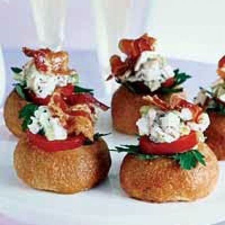 Baby Brioches with Chicken Salad and Bacon