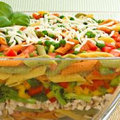 Spring Garden Layered Pasta Salad