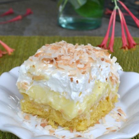 Pineapple Coconut Poke Cake