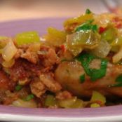 Skillet Chicken with Hot & Sweet Peppers