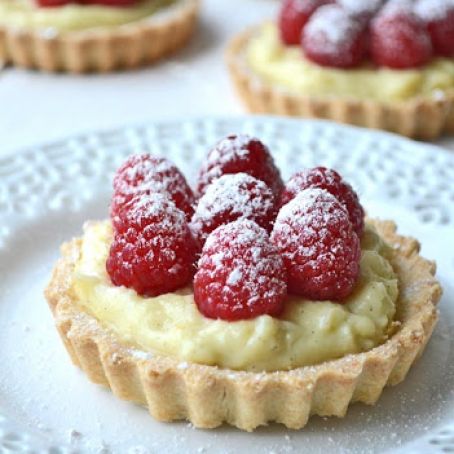 Raspberry Custard Tart