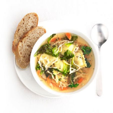 Ravioli and Vegetable Soup