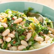 Emeril's Sauteed Tuscan Kale With White Beans