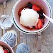 Lemon Ice Cream with Berries