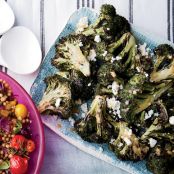 Quick Grilled Broccoli with Chipotle-Lime Butter and Queso Fresco