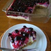 FRESH BLUEBERRY CHEESECAKE WITH HOMEMADE CRUST
