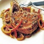 Pork Chops with Vinegar and Sweet Peppers
