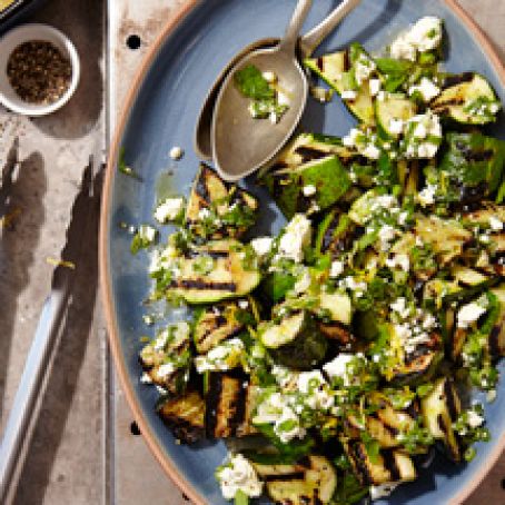 Grilled Zucchini with Lemon-Herb Feta