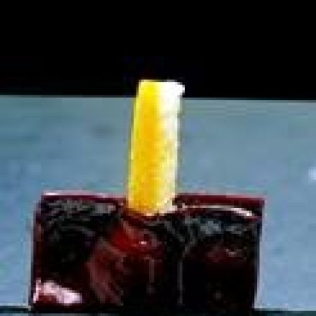 Chocolate Caramel Scarf and Crystallized Orange