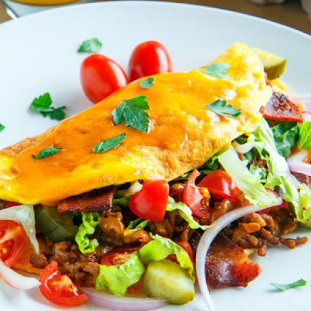 Bacon Cheeseburger Omelette