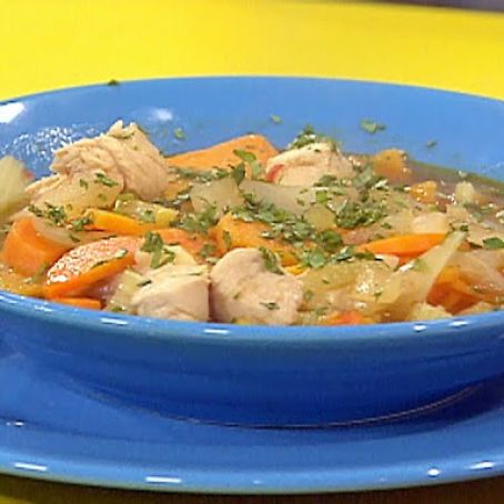 smoky sweet potato chicken stoup