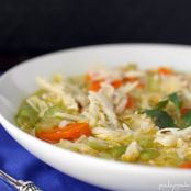 Homemade Chicken, Ranch and Rice Soup