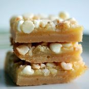 Lime, White Chocolate, Macadamia Bars