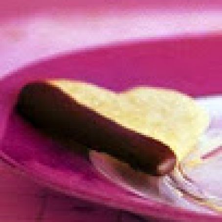 Chocolate Dipped Shortbread Hearts